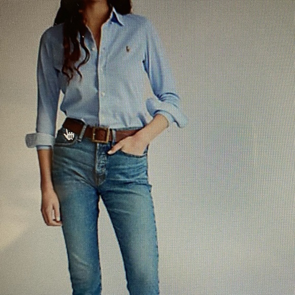 Ralph Lauren Tops - Women’s Ralph Lauren Button Down Denim Slim Fit